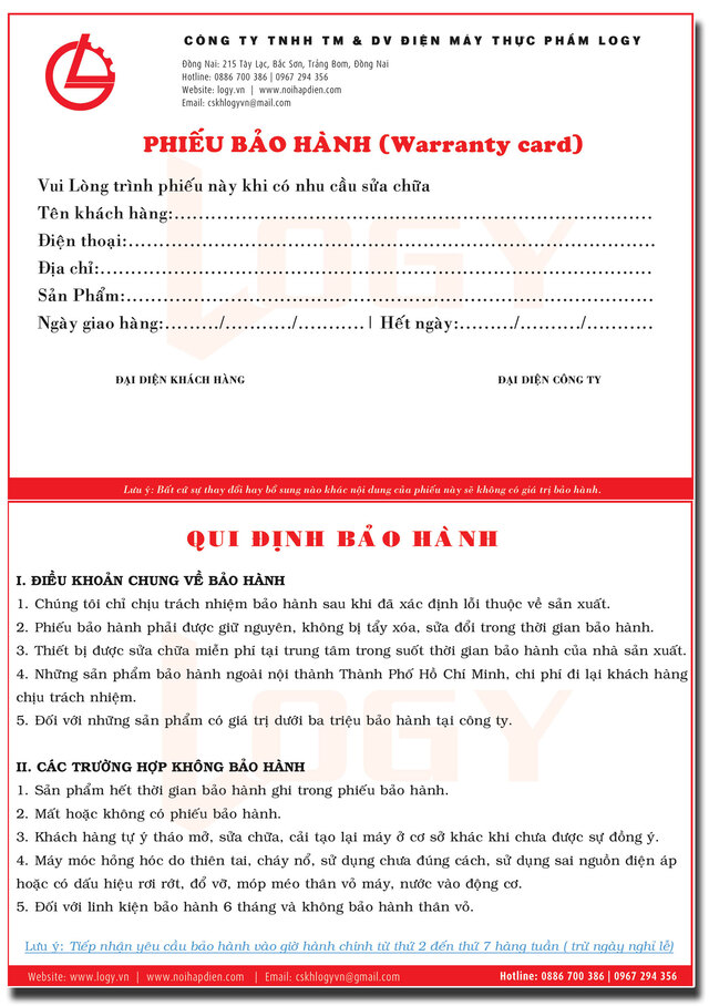 in24h.vn - in phiếu bảo hành giá rẻ